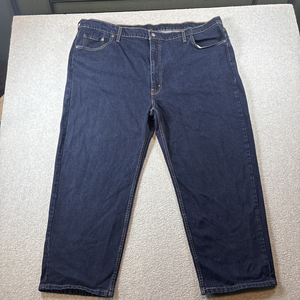 Levi's 550 Men's 52x28 Dark Wash Jeans Straight Leg Work Casual
